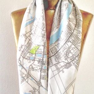 Ellen Macomber New Orleans Map Silk Scarf